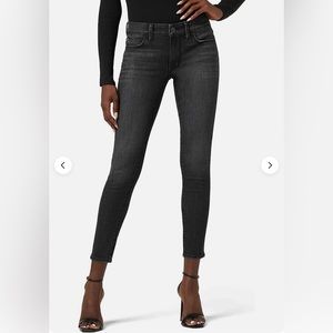 HUDSON KRISTA SUPER SKINNY CROP JEANS SZ 29 WASHED BLACK LIKE NEW